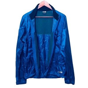 REI Windbreaker Jacket Blue Rain Water Resistant Outdoor Activewear